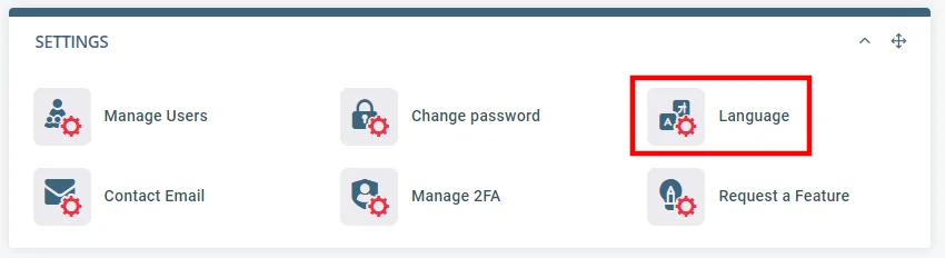Multi-Language Support in SPanel Multi-Language Support in SPanel, Changing the Language of SPanel’s User Interface