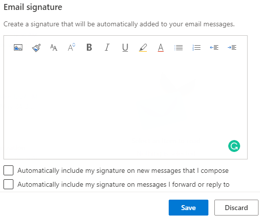 Add Email Signature in Outlook on the Web