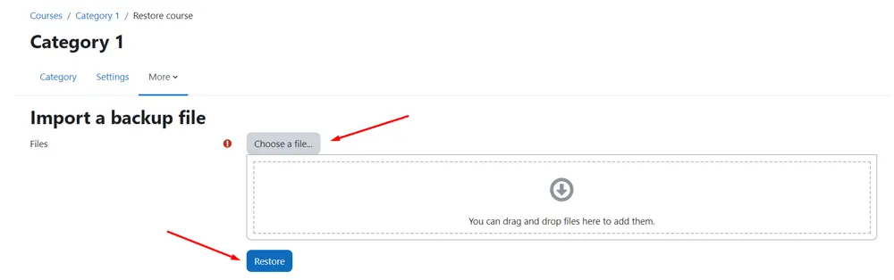 Create Moodle Course: Step-by-Step Guide Create Moodle Course: Step-by-Step Guide, Upload an existing course 2