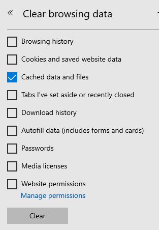 How to Clear Cache in Chrome Firefox Edge Safari, Microsoft Edge 3