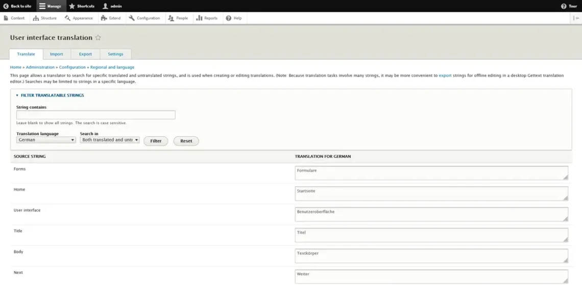 Drupal Multilingual Hosting: Localization Tips Drupal Multilingual Hosting: Localization Tips, User Interface Translation 2