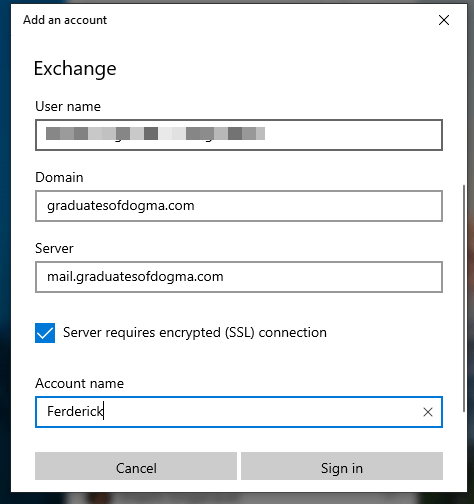 Add Microsoft 365 Email to Windows Mail, Adding Microsoft 365 Email to Windows Mail App 7