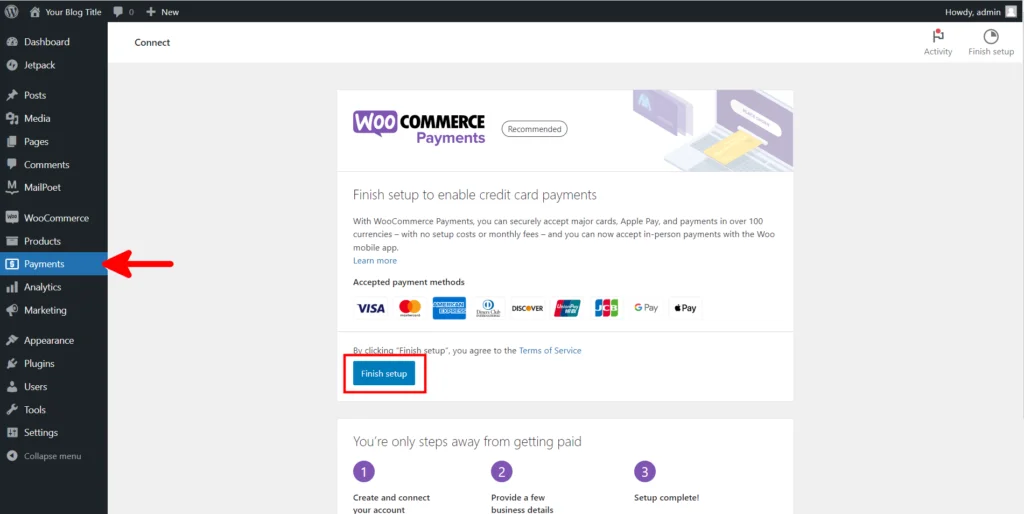 How to Set Up WooCommerce on WordPress? How to Set Up WooCommerce on WordPress?, Adding Payment Options
