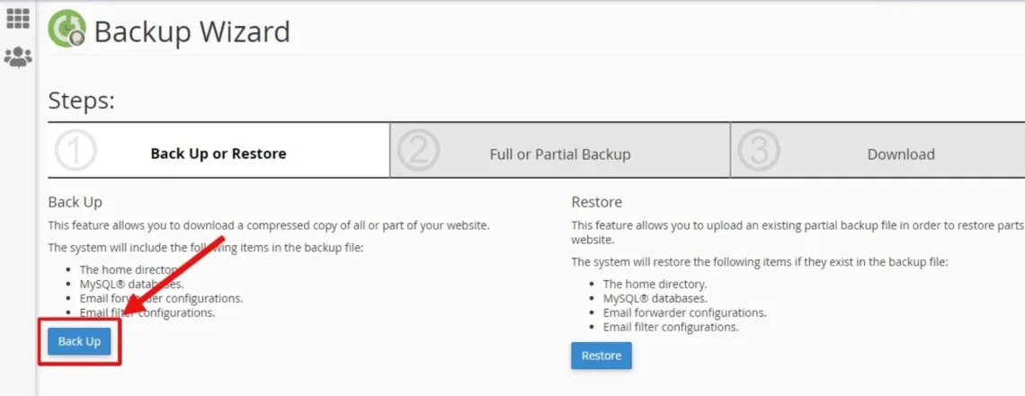 cPanel Backup Tutorial: Safeguard Website Data cPanel Backup Tutorial: Safeguard Website Data, Creating Manual Backups in cPanel 3