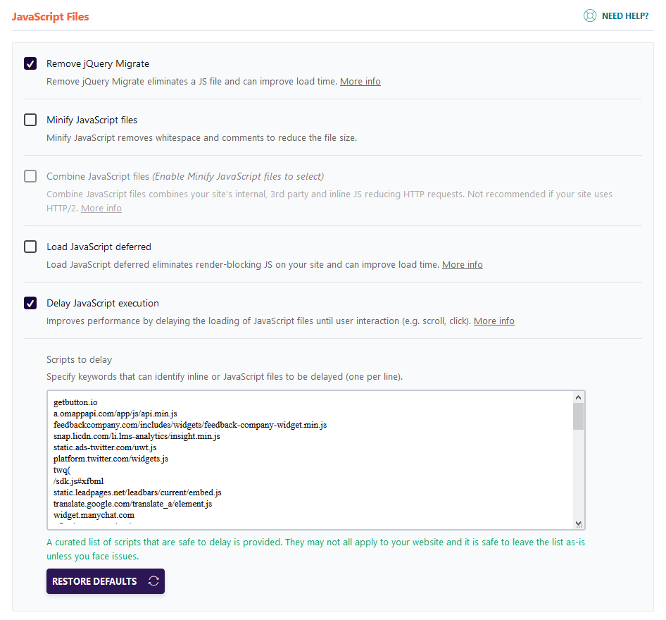WP Rocket: Boost WordPress Speed (Full Review) WP Rocket: Boost WordPress Speed (Full Review), File Optimization tab 2