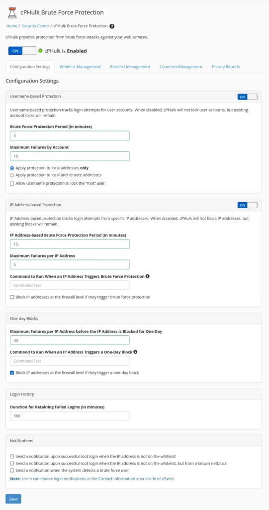 What is WHM (Web Host Manager)?, cPanel account security 3
