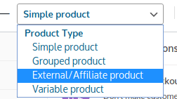 Adding Products to WooCommerce Adding Products to WooCommerce, Adding an External/Affiliate Product