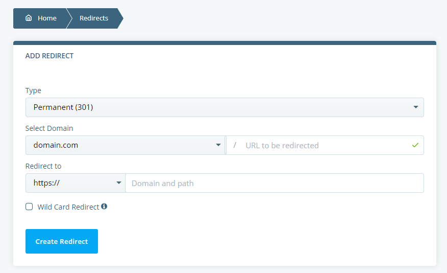 How can I create different types of web redirects
