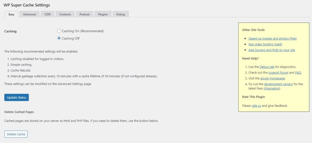 WordPress Site Caching – Tips and Tricks WordPress Site Caching – Tips and Tricks, WP Super Cache