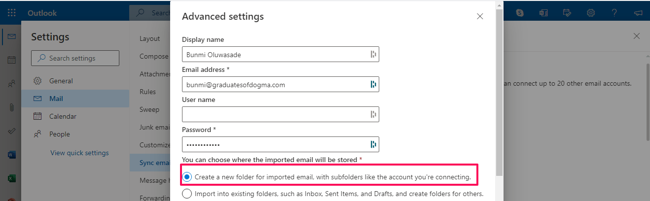 IMAP Settings Add Email to Client Guide, How To Add An Email Address to Outlook.com Using IMAP Settings 11