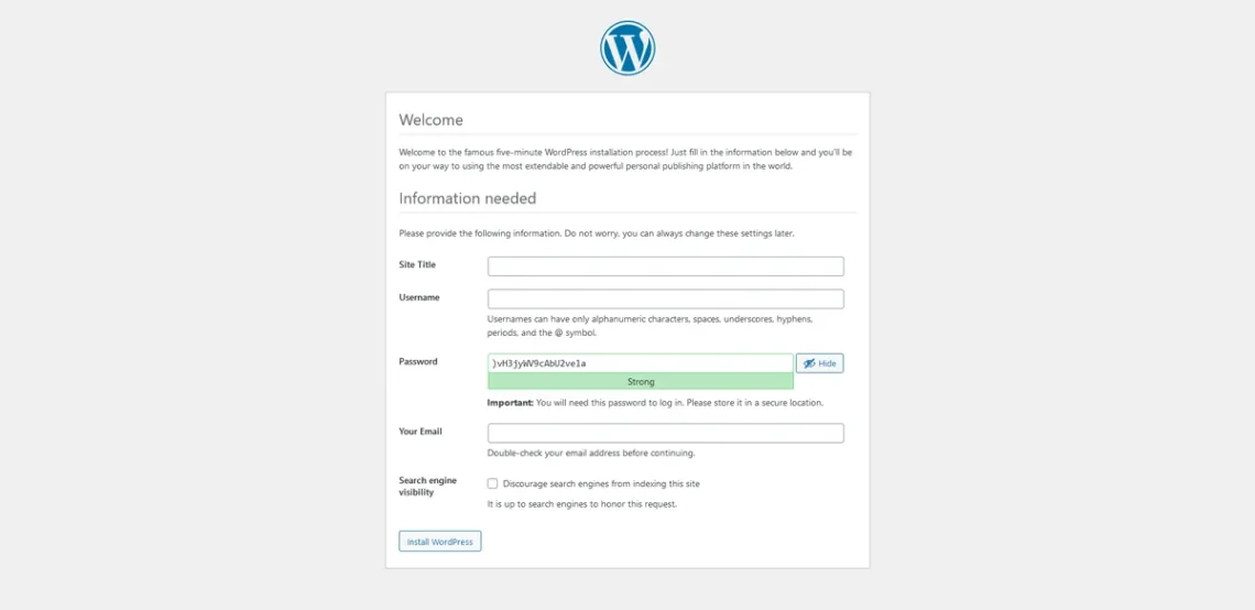 How to Install WordPress: A Beginner's Guide How to Install WordPress: A Beginner’s Guide, Step 4: Running the WordPress Installation Script 2
