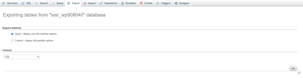 Migrate WordPress Site to New Host, 2. Export your database 3