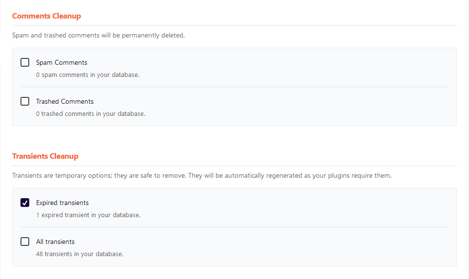 WP Rocket: Boost WordPress Speed (Full Review) WP Rocket: Boost WordPress Speed (Full Review), Database 2