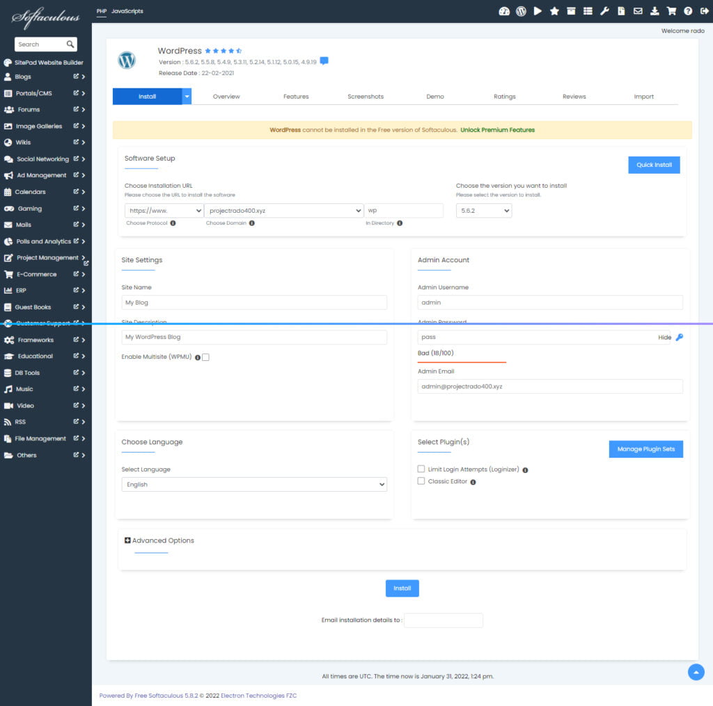 Install WordPress: One-Click Guide, How to Set Up WordPress with a One-click Installer? 3