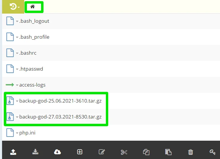 Website Backup Frequency & Restore Guide, Step 3: Select Your Backup Options and Click Generate. 2