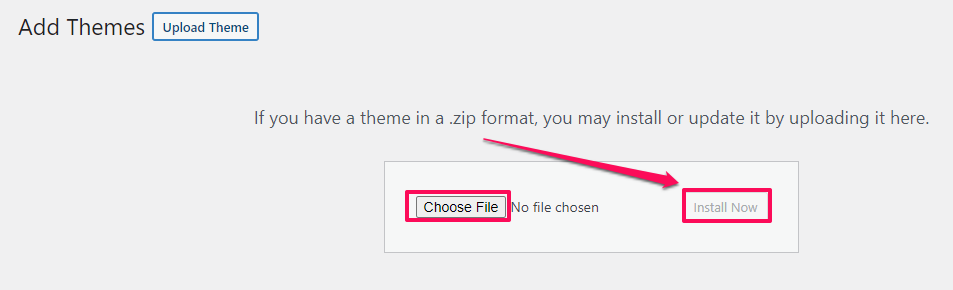 Install WordPress Theme from Dashboard, Installing a New Theme via Uploads from the WordPress Dashboard 2