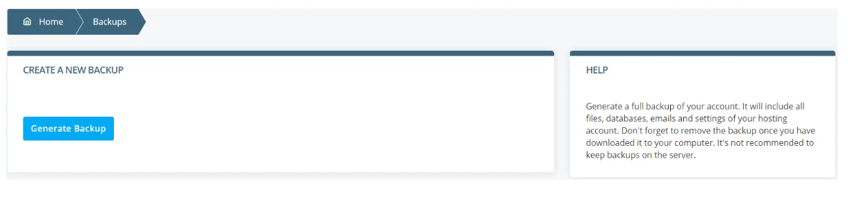 Getting Started with Managed VPS Hosting, SBackup