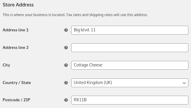 Setting up Your WooCommerce Store Setting up Your WooCommerce Store, Store Address