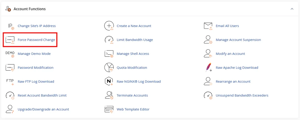 What is WHM (Web Host Manager)?, cPanel account security 2