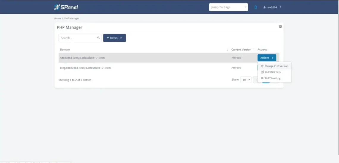 How to Update the PHP Version of Your WordPress Site How to Update the PHP Version of Your WordPress Site, Changing the PHP Version of Your WordPress Website in SPanel 2