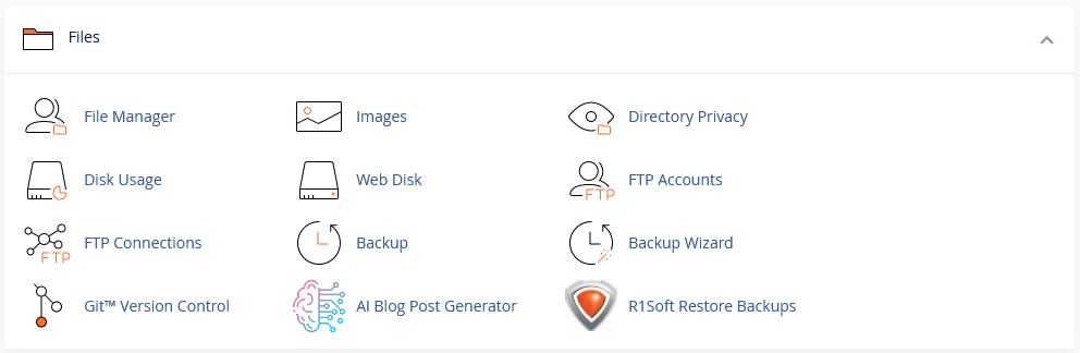 cPanel Features and Benefits Overview cPanel Features and Benefits Overview, Files 2