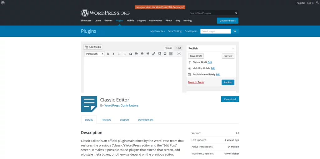 Top WordPress Plugins of 2025 Top WordPress Plugins of 2025, 9. Classic Editor