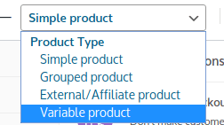 Adding Products to WooCommerce Adding Products to WooCommerce, Adding a Variable Product