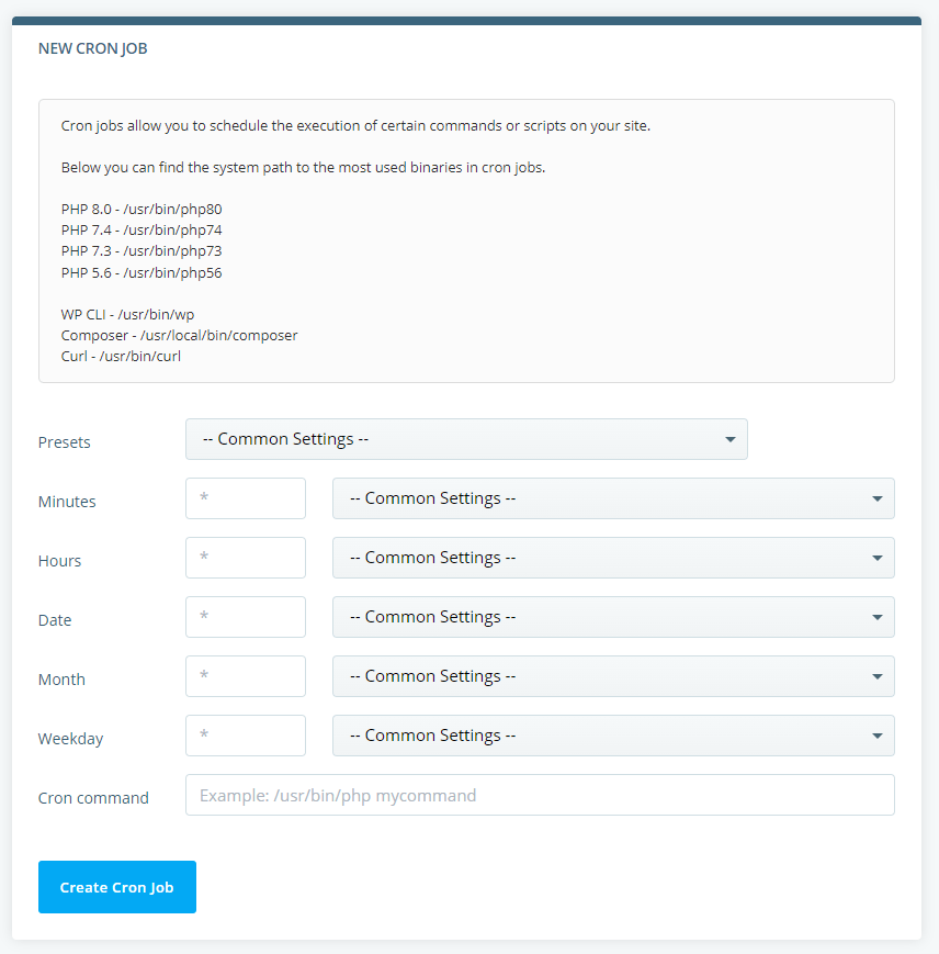 Replace WP-Cron with Real Cron Job, Creating a Regular Cron Job