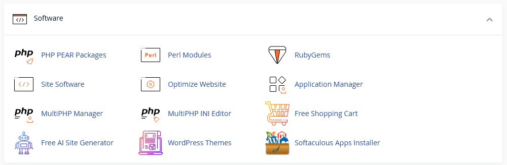 cPanel Features and Benefits Overview cPanel Features and Benefits Overview, Software management