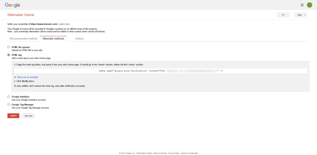 Submit WordPress Sitemap to Google, Verifying Ownership of Your WordPress Site With Google Search Console 2