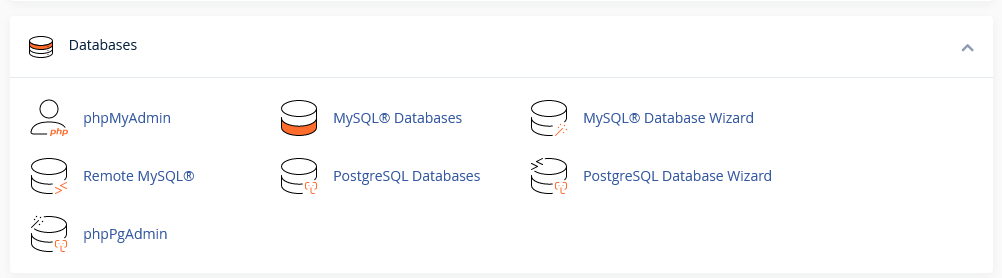 cPanel Features and Benefits Overview cPanel Features and Benefits Overview, Databases