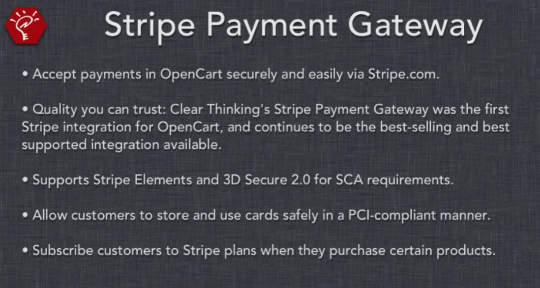 Best OpenCart Extensions (Top List) Best OpenCart Extensions (Top List), Stripe Payment Gateway