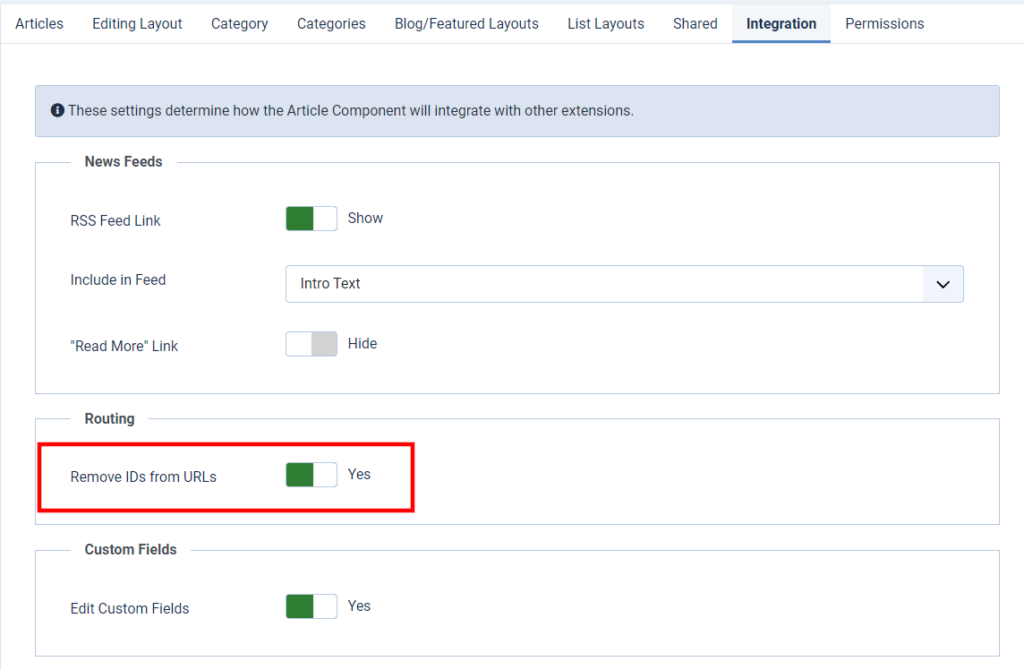 Joomla SEF URLs: Complete Setup Guide Joomla SEF URLs: Complete Setup Guide, Enabling and Disabling Article IDs in URLs 2