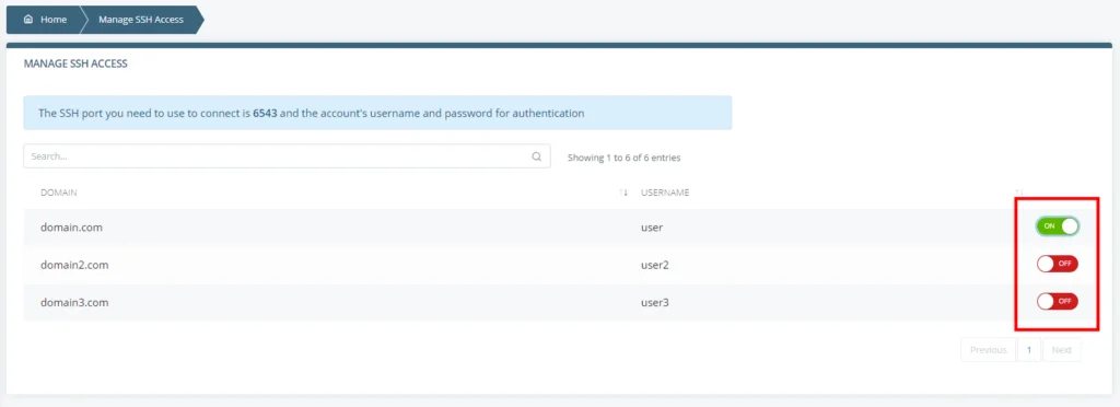 SSH Terminal in SPanel SSH Terminal in SPanel, SPanel’s SSH Terminal 2