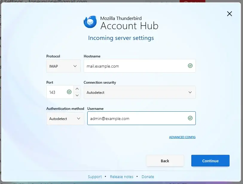 What Is an Email Hostname?, How to Configure Your Email Client (Mozilla Thunderbird) 4