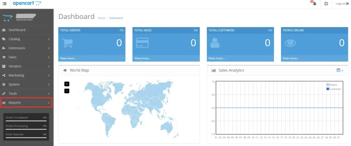 How to Use OpenCart Reports to Analyze Your Store’s Performance How to Use OpenCart Reports to Analyze Your Store’s Performance, Accessing the Reporting Dashboard