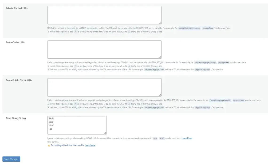 LiteSpeed Cache WordPress: Speed Guide LiteSpeed Cache WordPress: Speed Guide, Advanced Caching Options in LiteSpeed Cache 2