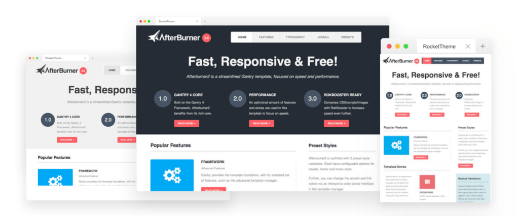 7 Best Free Responsive Joomla Templates 7 Best Free Responsive Joomla Templates, AfterBurner2