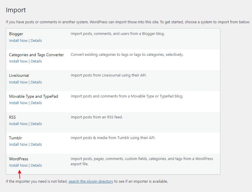 WordPress Site Launch Checklist, 3. Import the data into the new installation