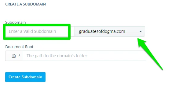 What Is Subdomain & How to Create One, How to create a Subdomain Name 3
