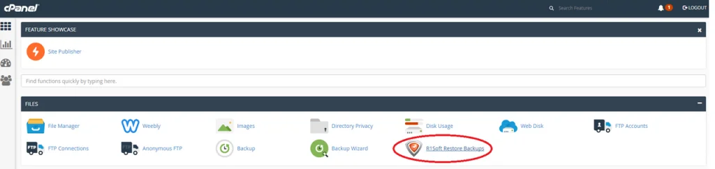 How do I restore my files from cPanel?