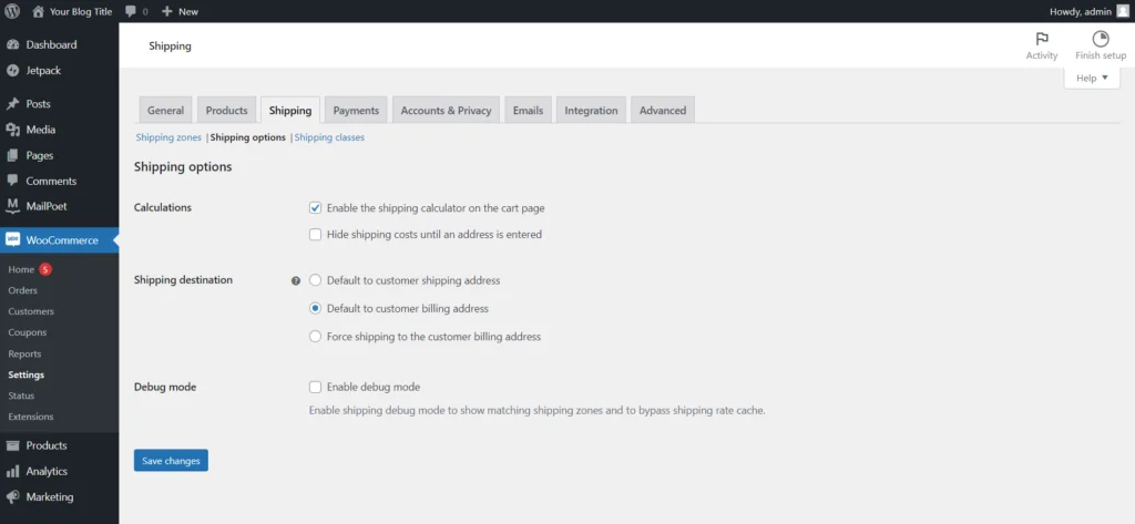 How to Set Up WooCommerce on WordPress? How to Set Up WooCommerce on WordPress?, Setting Shipping Options 7