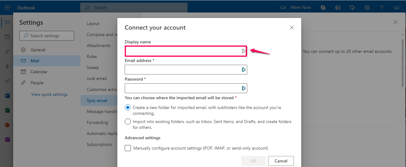 IMAP Settings Add Email to Client Guide, How To Add An Email Address to Outlook.com Using IMAP Settings 7