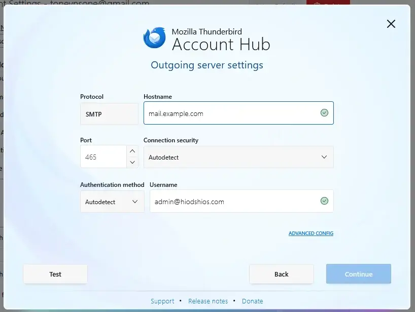 What Is an Email Hostname?, How to Configure Your Email Client (Mozilla Thunderbird) 5