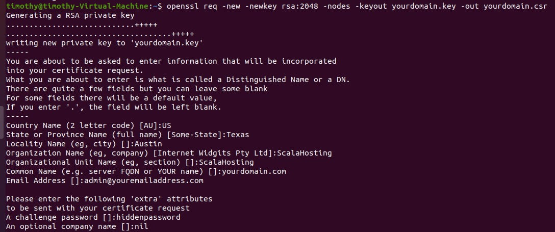 Generate CSR for SSL Certificate, Generating CSR on Apache and Nginx