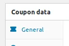 Coupons Coupons, General tab